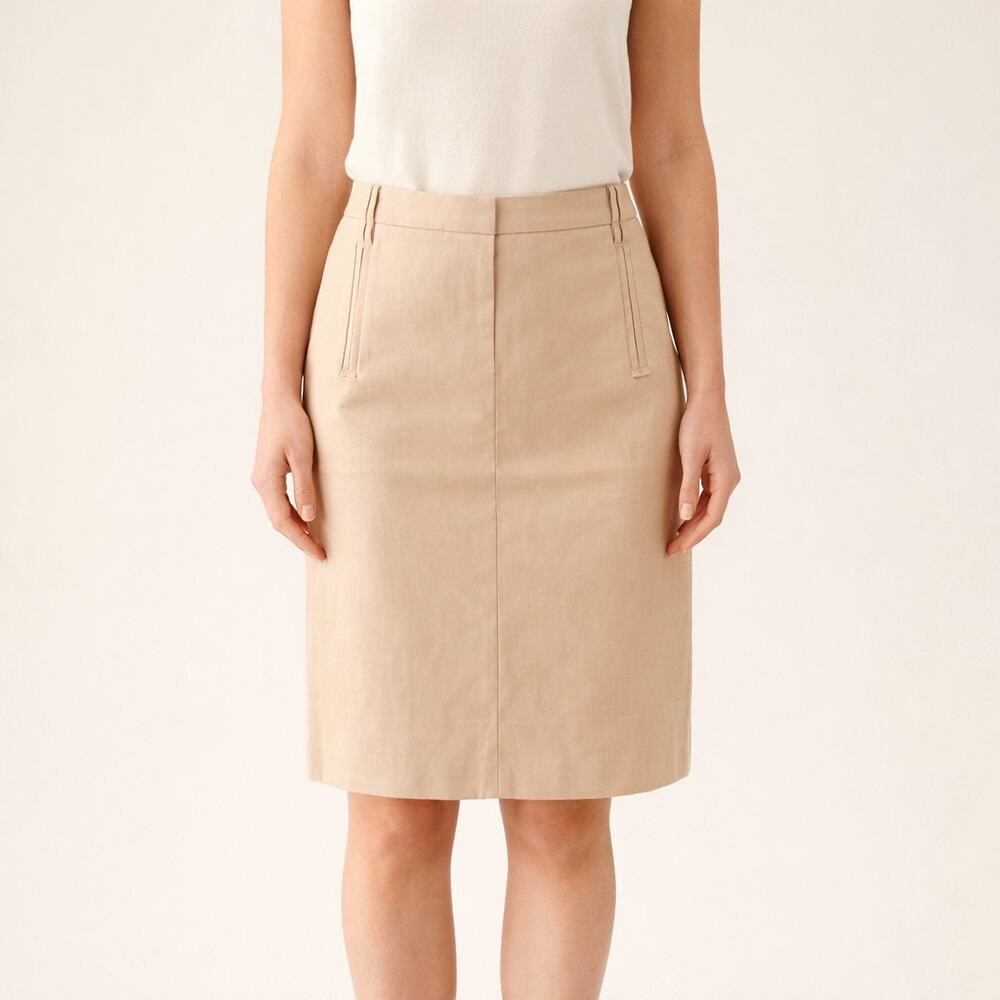 Salvatore Ferragamo beige midi pencil skirt Size 42 Size 6